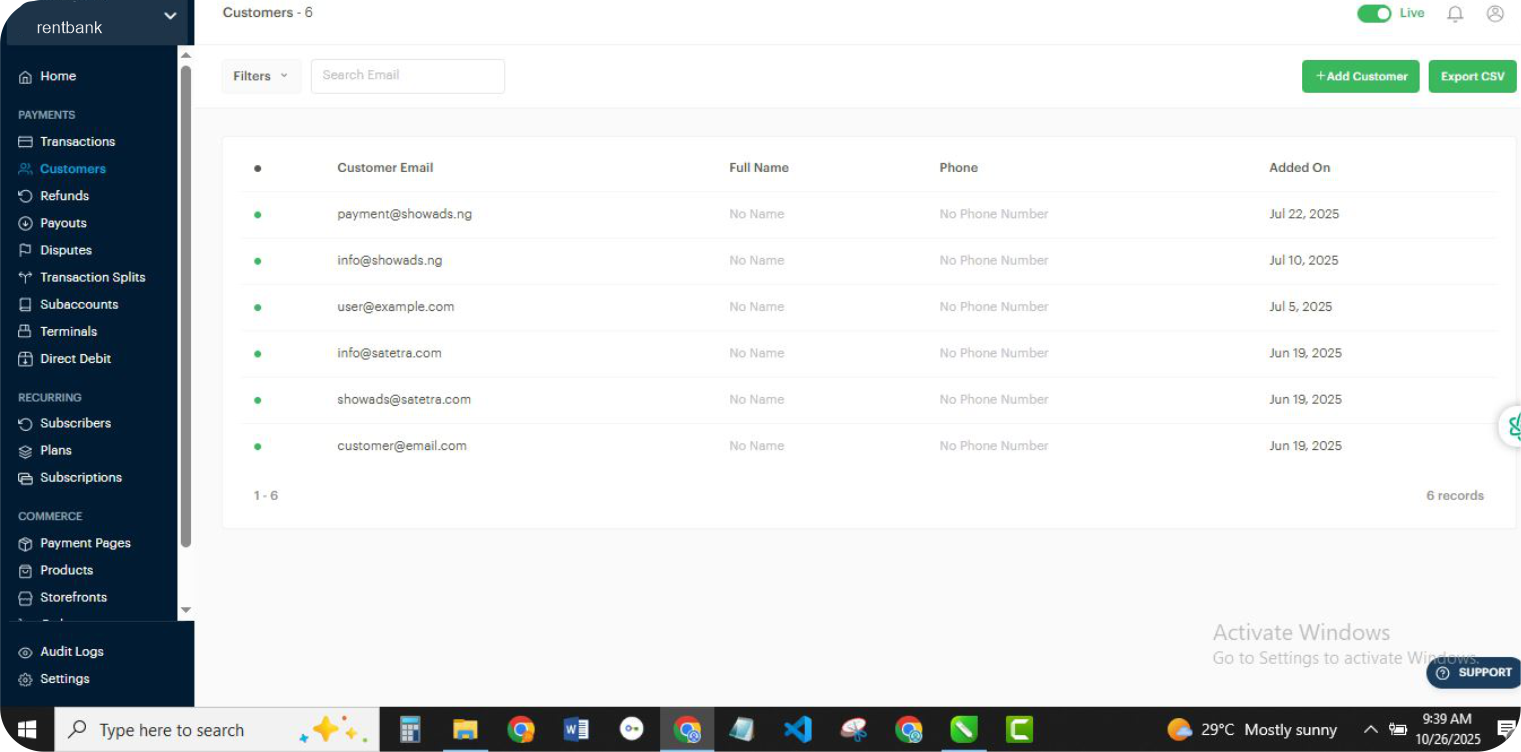 RentBank Dashboard Preview